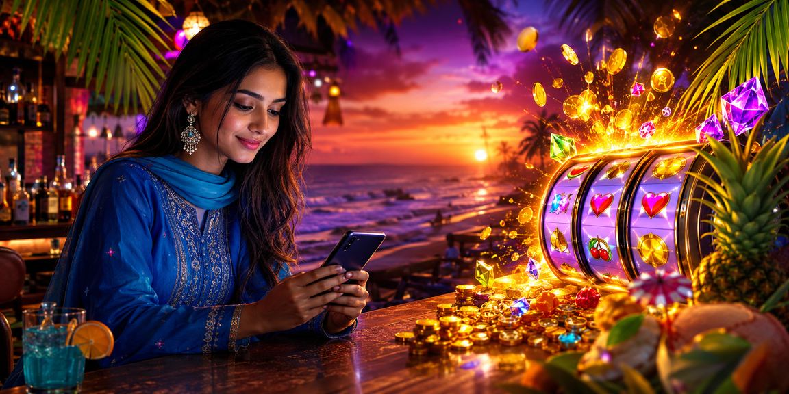 কক্সবাজারে সমুদ্রের পাশে মোবাইলে স্লট গেম খেলছেন একজন তরুণী