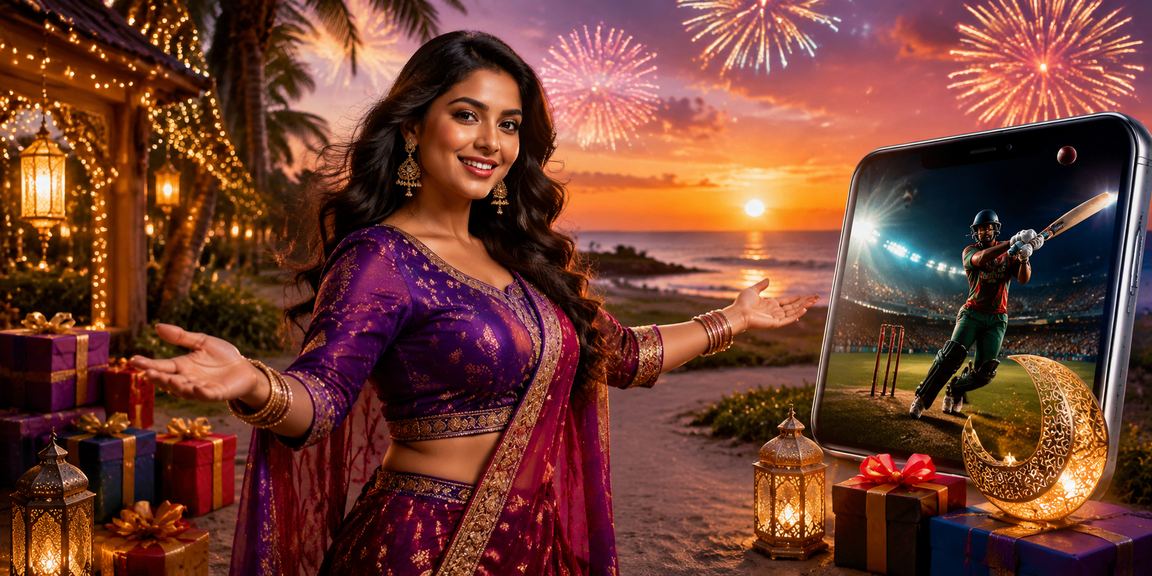 ঈদ উৎসবে ক্রিকেট বেটিং অডস দেখছেন একজন তরুণ খেলোয়াড়